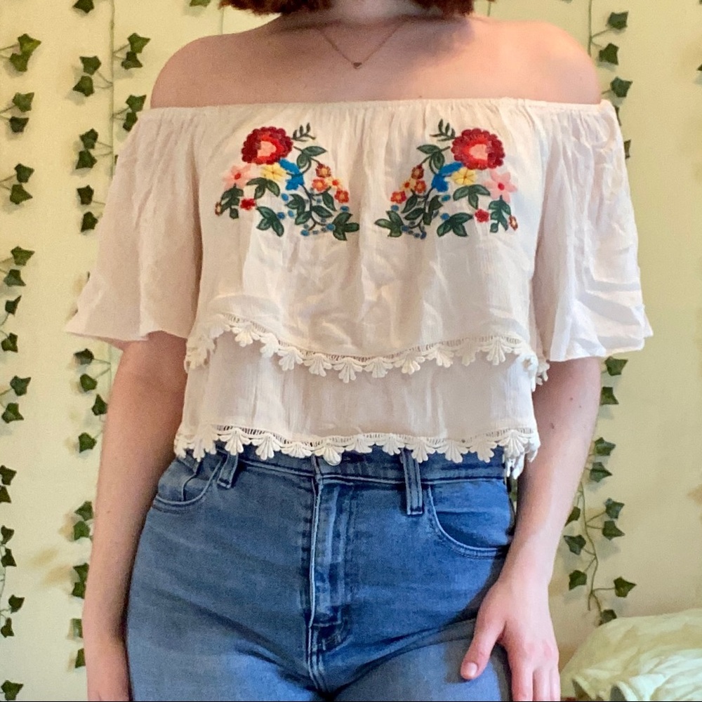 Off The Shoulder Floral Top